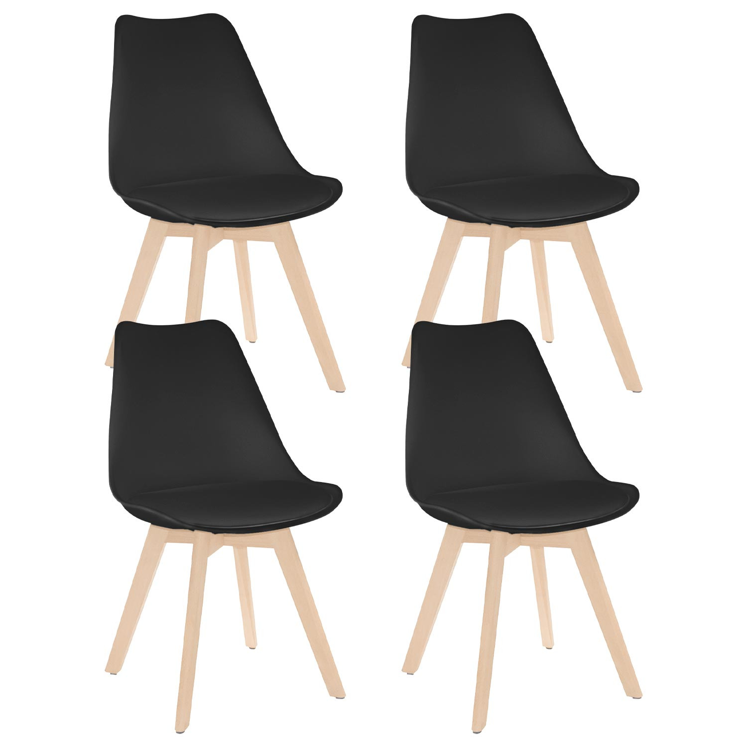 Pack 4 Sillas de Comedor Estilo Nórdico Daria 83x55x48cm Thinia Home Sillas Comedor Nórdicas 1